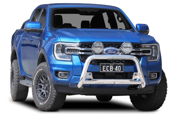 Ford Ranger ECB Alloy Nudge Bar Polished